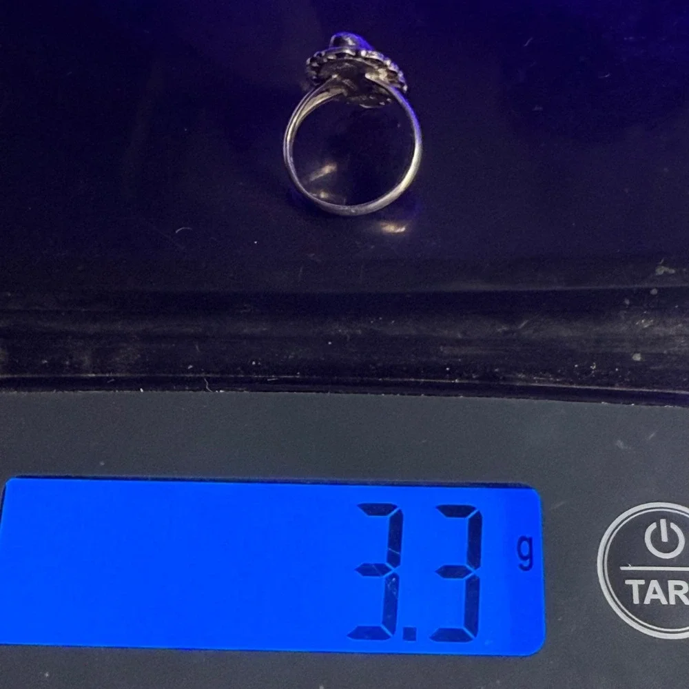 Vintage Mexican Sterling‎ Silver Ring Abalone Signed Size 6